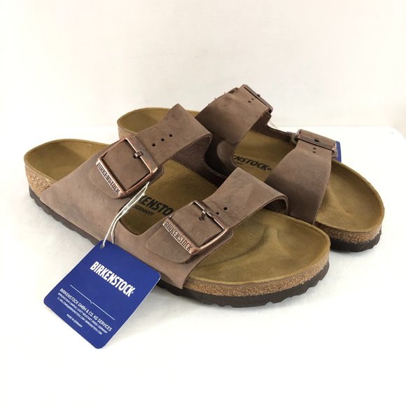 Birkenstock Arizona Sandals Slides Leather Brown 9